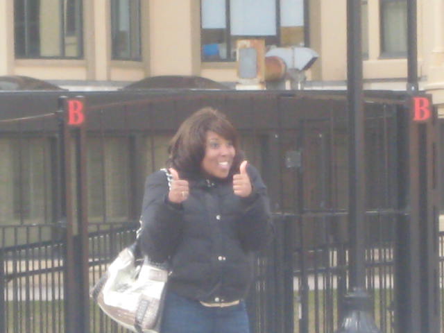 Me giving a thumbs up on the boardwalk.
